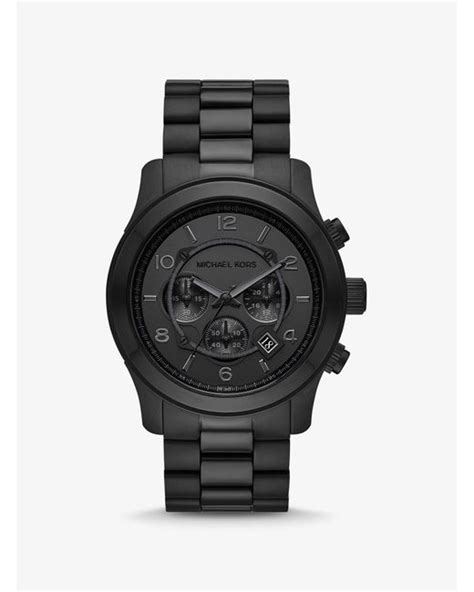 michael kors womens oversized runway watch|michael kors matte black watch.